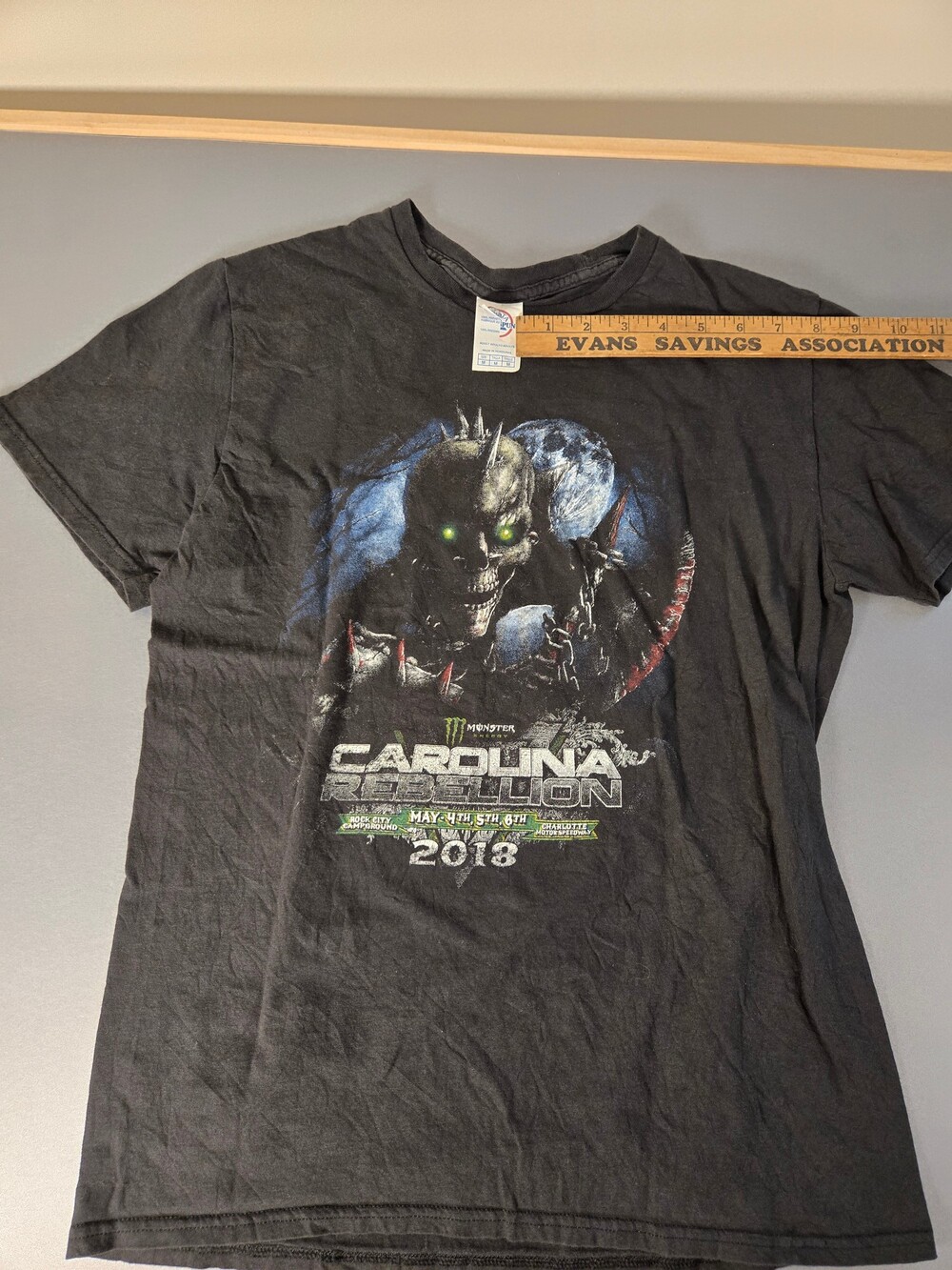 Delta Ringspun Carolina Rebellion 2018 T-Shirt Medium Black